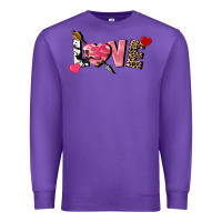Purple love valentine's day Premium Sweatshirt - FaDigitalArtStudio