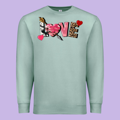 Love Valentine's Day Premium Sweatshirt Designed By Fadigitalartstudio