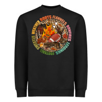 Black Boots flannels bonfires leggins football Heavyweight Sweatshirt - NancyCooperArtShop