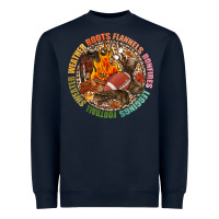 Navy Boots flannels bonfires leggins football Heavyweight Sweatshirt - NancyCooperArtShop
