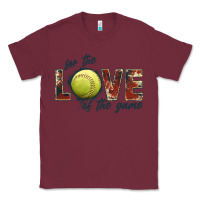 Burgundy softball love of the game Classic Tee - JahusDesignShop