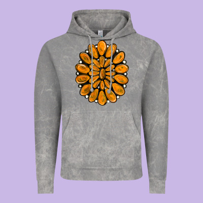 Orange Gemstone Vintage Hoodie Designed By Ranaportraitstore