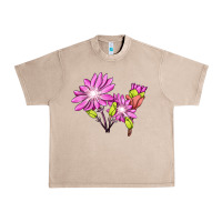 French Oak Bitterroot Flower Illustrations Urban Heavy Tee - LillyAllenDesigns