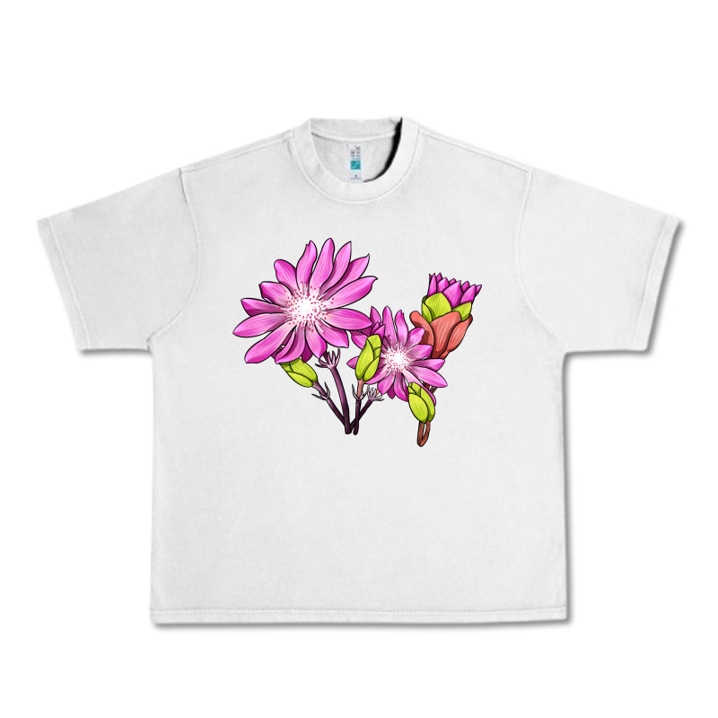 Bitterroot Flower Illustrations Urban Heavy Tee by LillyAllenDesigns | Teevron