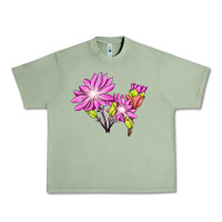 Oil Green Bitterroot Flower Illustrations Urban Heavy Tee - LillyAllenDesigns