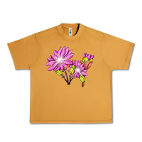 Peanut Butter Bitterroot Flower Illustrations Urban Heavy Tee - LillyAllenDesigns
