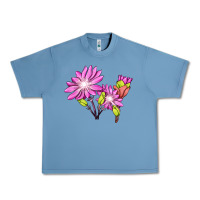 Pebble Blue Bitterroot Flower Illustrations Urban Heavy Tee - LillyAllenDesigns