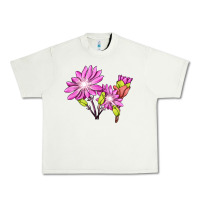 Pistachio Bitterroot Flower Illustrations Urban Heavy Tee - LillyAllenDesigns
