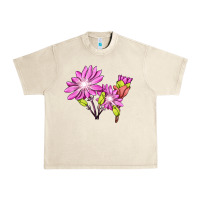 Sandshell Bitterroot Flower Illustrations Urban Heavy Tee - LillyAllenDesigns
