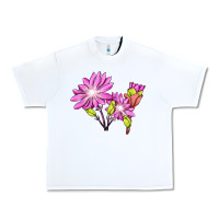 White Bitterroot Flower Illustrations Urban Heavy Tee - LillyAllenDesigns