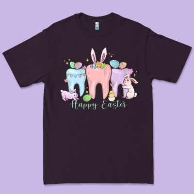 Happy Easter Teeth Premium Tee Designed By Maliassmallbusiness