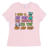 Bubblegum Pink i said a hip hop Ladies Tee - MaliasSmallBusiness