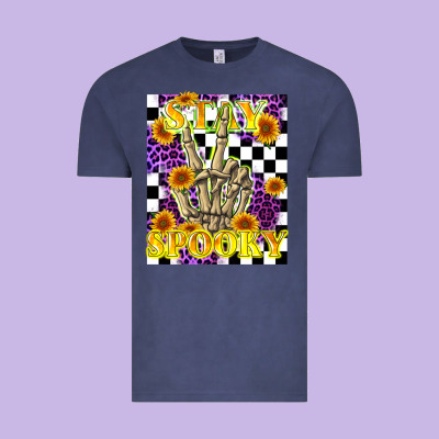 Stay Skeleton Hand Spooky Vintage Tee Designed By Lillyallendesigns