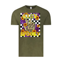 Vintage Olive stay skeleton hand spooky Vintage Tee - LillyAllenDesigns