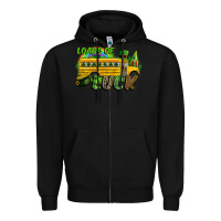 Black Loads of luck School bus Zipper Hoodie - CowGirlArtShop