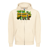 Sandshell Loads of luck School bus Zipper Hoodie - CowGirlArtShop