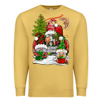 Antique Gold christmas gnome truck Premium Sweatshirt - BundleAndBundleShop