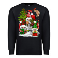 Black christmas gnome truck Premium Sweatshirt - BundleAndBundleShop