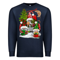 Navy christmas gnome truck Premium Sweatshirt - BundleAndBundleShop
