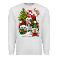 Oatmeal Heather christmas gnome truck Premium Sweatshirt - BundleAndBundleShop