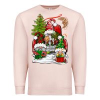 Pale Pink christmas gnome truck Premium Sweatshirt - BundleAndBundleShop