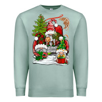 Seafoam christmas gnome truck Premium Sweatshirt - BundleAndBundleShop