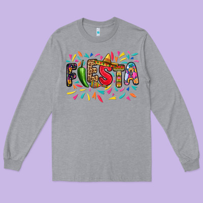 Fiesta Long Sleeve Tee Designed By Ranaportraitstore