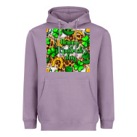 Lavender Happy St. Patrick's Day pattern digital paper Heavyweight Hoodie - BundleAndBundleShop
