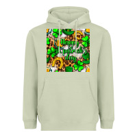 Matcha Happy St. Patrick's Day pattern digital paper Heavyweight Hoodie - BundleAndBundleShop