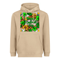 Mushroom Happy St. Patrick's Day pattern digital paper Heavyweight Hoodie - BundleAndBundleShop