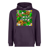 Plum Happy St. Patrick's Day pattern digital paper Heavyweight Hoodie - BundleAndBundleShop
