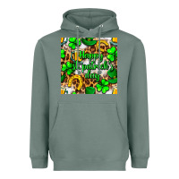 Sage Happy St. Patrick's Day pattern digital paper Heavyweight Hoodie - BundleAndBundleShop