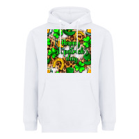 White Happy St. Patrick's Day pattern digital paper Heavyweight Hoodie - BundleAndBundleShop