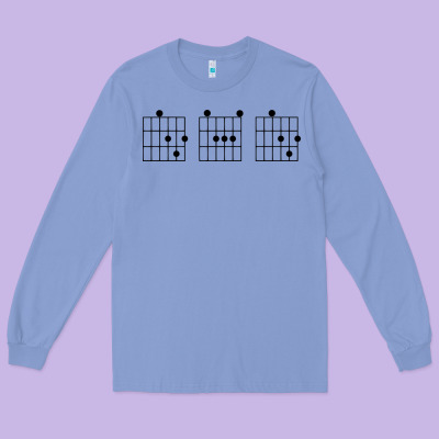 Guitar Chord Dad Long Sleeve Tee Designed By Bettercallsaul