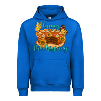 Cobalt Happy Thanksgiving Pumpkin Pie Urban Hoodie - LillyAllenDesigns