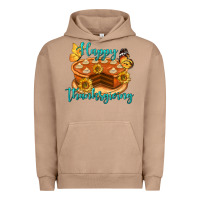Pigment Burro Happy Thanksgiving Pumpkin Pie Urban Hoodie - LillyAllenDesigns