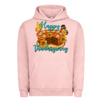 Pigment Salmon Happy Thanksgiving Pumpkin Pie Urban Hoodie - LillyAllenDesigns