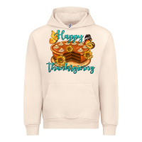 Sandshell Happy Thanksgiving Pumpkin Pie Urban Hoodie - LillyAllenDesigns