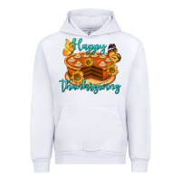 White Happy Thanksgiving Pumpkin Pie Urban Hoodie - LillyAllenDesigns