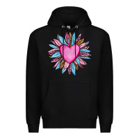 Black valentine's day sunflower olivia Premium Hoodie - OliviaCreatesArt