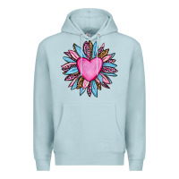 Blue Mist valentine's day sunflower olivia Premium Hoodie - OliviaCreatesArt
