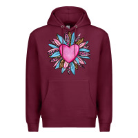 Burgundy valentine's day sunflower olivia Premium Hoodie - OliviaCreatesArt