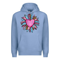 Colony Blue valentine's day sunflower olivia Premium Hoodie - OliviaCreatesArt