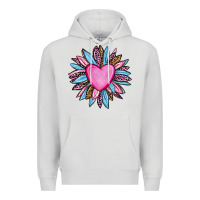 Dove Grey valentine's day sunflower olivia Premium Hoodie - OliviaCreatesArt