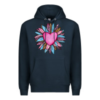 Navy valentine's day sunflower olivia Premium Hoodie - OliviaCreatesArt