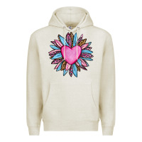 Oatmeal Heather valentine's day sunflower olivia Premium Hoodie - OliviaCreatesArt