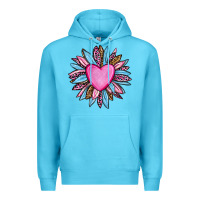 Ocean Blue valentine's day sunflower olivia Premium Hoodie - OliviaCreatesArt