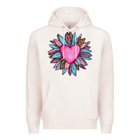 Pale Pink valentine's day sunflower olivia Premium Hoodie - OliviaCreatesArt