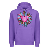 Purple valentine's day sunflower olivia Premium Hoodie - OliviaCreatesArt