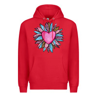 Red valentine's day sunflower olivia Premium Hoodie - OliviaCreatesArt